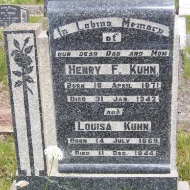 KUHN Henry F. 1871-1942 &amp; Louisa 1869-1944