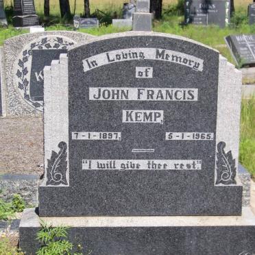 KEMP John Francis 1897-1965 &amp; Clariss Mabel BROWN 1894-1947