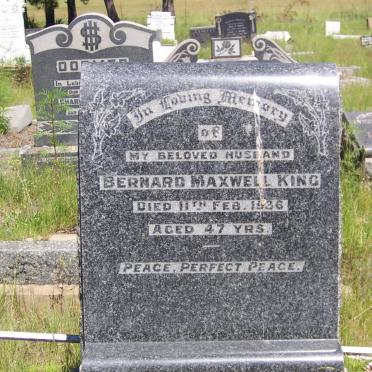 KING Bernard Maxwell -1936