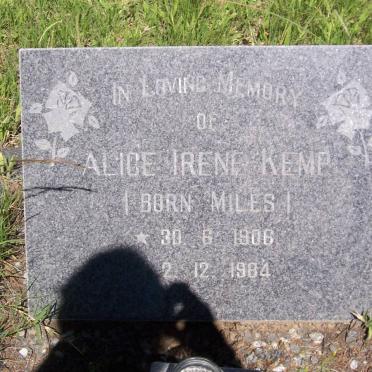 KEMP Alice Irene nee MILES 1906-1984