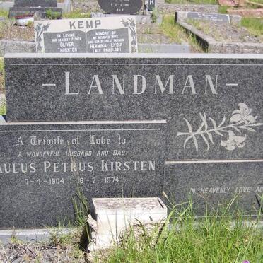 LANDMAN Paulus Petrus Kirsten 1904-1974