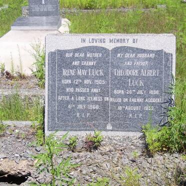 LUCK Theodore Albert 1896-1952 &amp; Irene May 1905-1968