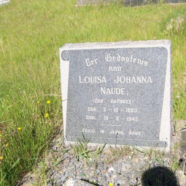 NAUDE Louisa Johanna nee du PREEZ 1883-1945