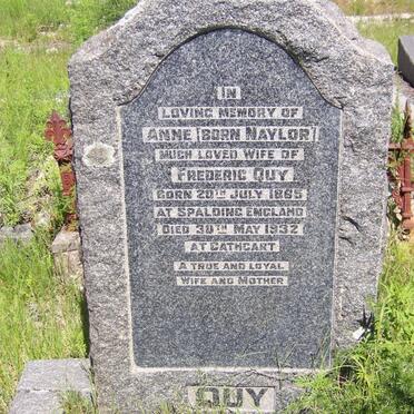 QUY Anne nee NAYLOR 1865-1932