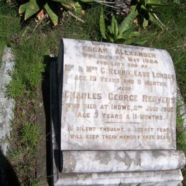 REDVERS Charles George -1905 :: RENNIE Edgar Alexander -1924