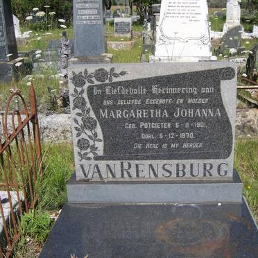 RENSBURG Margaretha Johanna, van nee POTGIETER 1901-1970