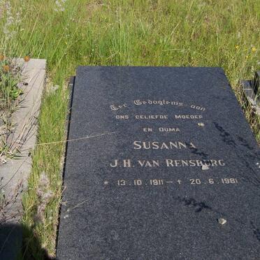 RENSBURG Susanna J.H., van 1911-1981