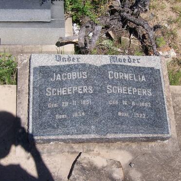 SCHEEPERS Jacobus 1851-1934 &amp; Cornelia 1852-1922
