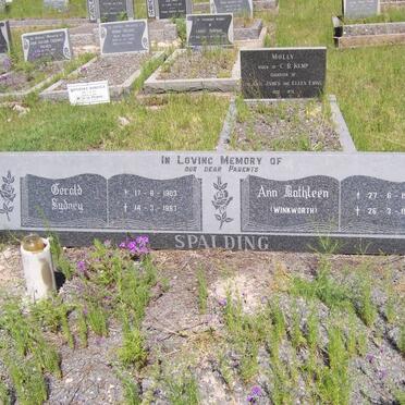 SPALDING Gerald Sydney 1903-1987 &amp; Ann Kathleen WINKWORTH 1908-1987