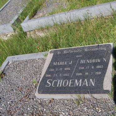 SCHOEMAN Hendrik N. 1892-1981 &amp; Maria J. 1896-1992
