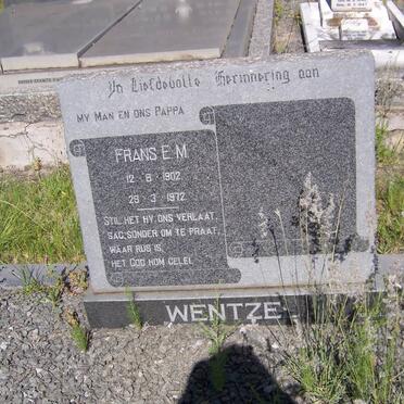 WENTZEL Frans E.M. 1902-1972