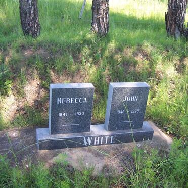 WHITE John 1846-1929 &amp; Rebecca 1847-1930