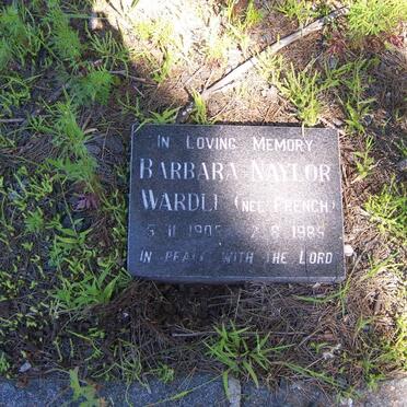 WARDLE Barbara Naylor nee FRENCH 1905-1985