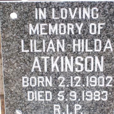 ATKINSON Lilian Hilda 1902-1983