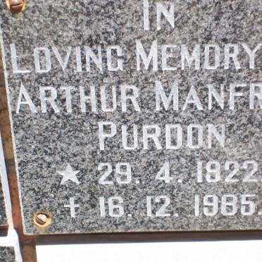 PURDON Arthur Manfred 1922-1985