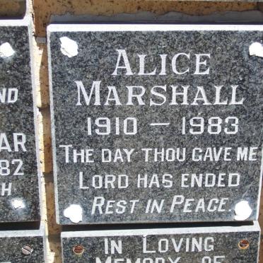 MARSHALL Alice 1910-1983