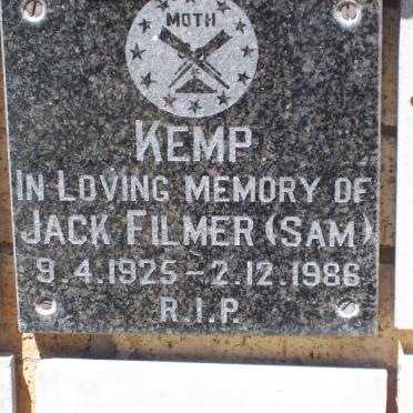 KEMP Jack Filmer 1925-1986