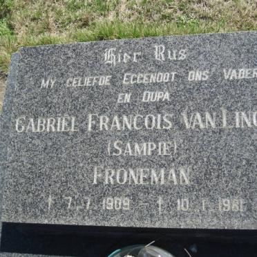 FRONEMAN Gabriel Francois van Lingen 1909-1961