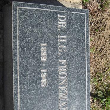 FRONEMAN H.G. 1899-1945