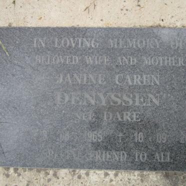 DENYSSEN Janine Caren nee DARE 1965-2014