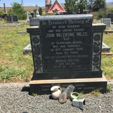 MILES John Valentine 1894-1958 &amp; Beatrice Mabyn DEVLIN 1902-1993