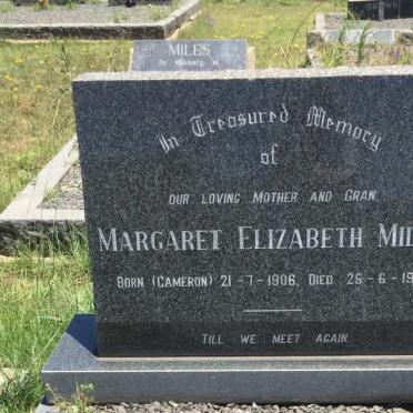 MILES Margaret Elizabeth nee CAMERON 1906-1986