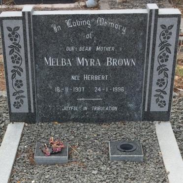 BROWN Melba Myra nee HERBERT 1907-1996