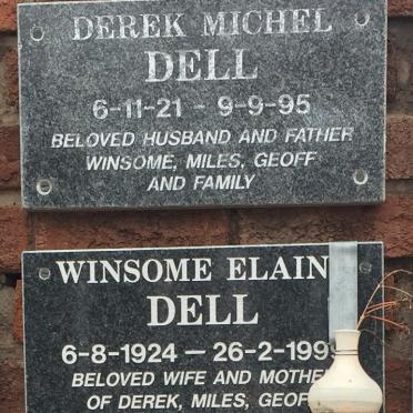DELL Derek Michel 1921-1995 :: DELL Winsome Elaine 1924-1999