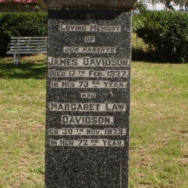 DAVIDSON James -1927 &amp; Margaret Law -1929