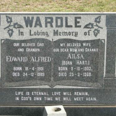 WARDLE Edward Alfred 1901-1989 &amp; Ailsa HART 1902-1968