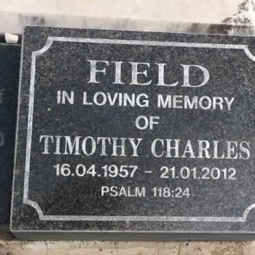 FIELD Timothy Charles 1957-2012