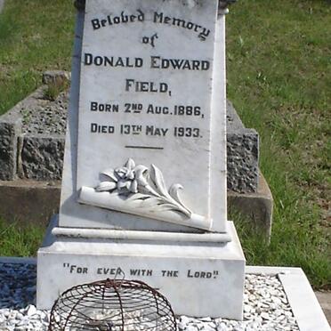 FIELD Donald Edward 1886-1933