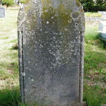 REINHARDT Fredrick -1903 &amp; Elizabeth -1909