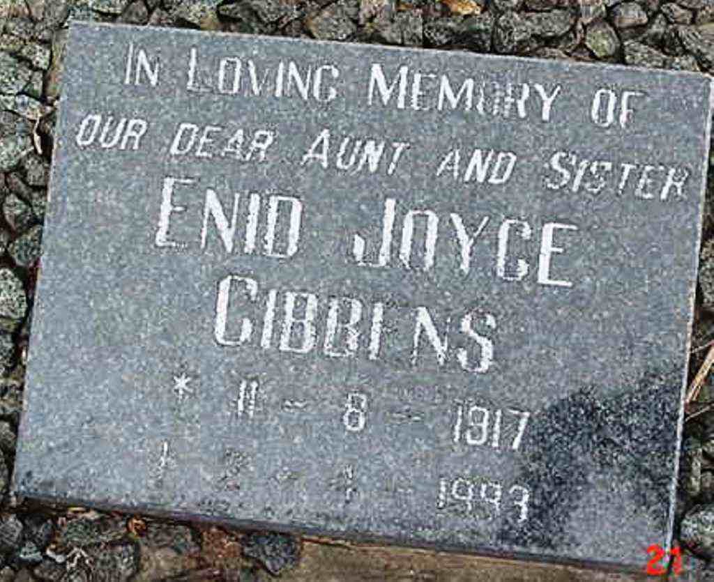 GIBBENS Enid Joyce 1917-1993