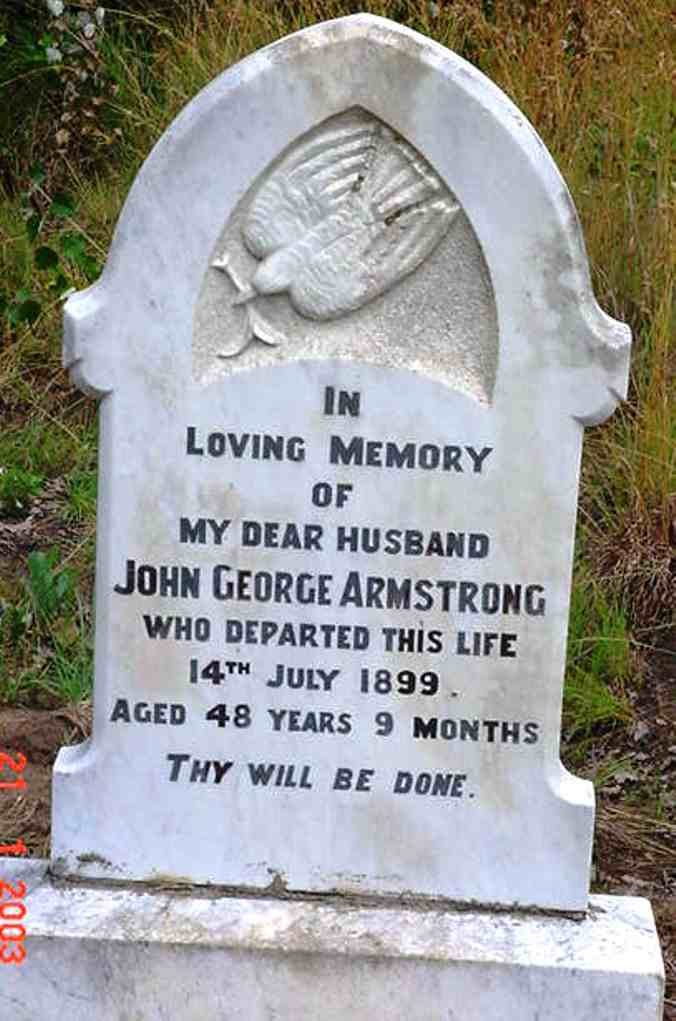 ARMSTRONG John George -1899