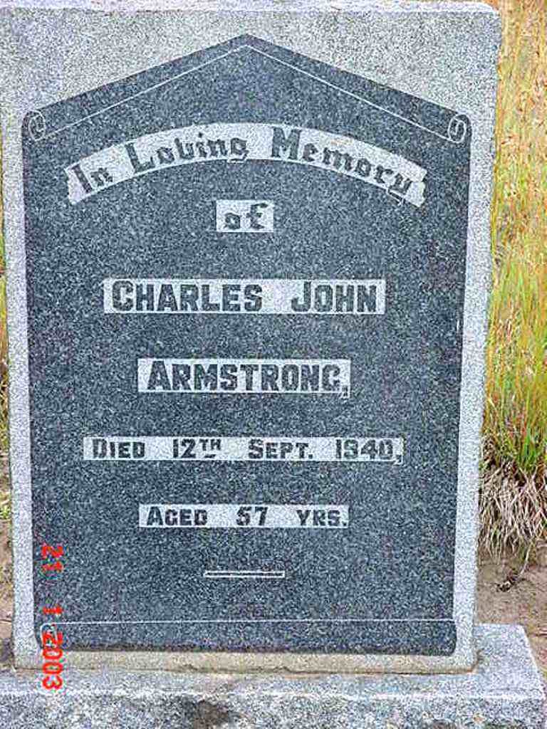 ARMSTRONG Charles John -1940