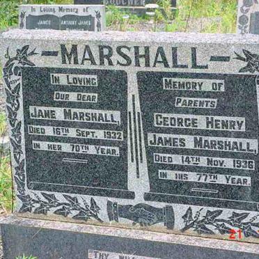 MARSHALL George Henry James -1936 &amp;  Jane-1932