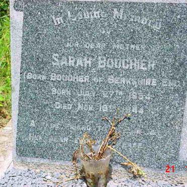 BOUCHIER Sarah nee BOUCHER 1854-1944