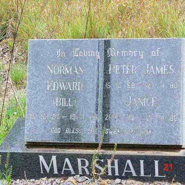 MARSHALL Norman Edward 1927-  :: MARSHALL Peter James 1968-1980 :: MARSHALL Janice -1980
