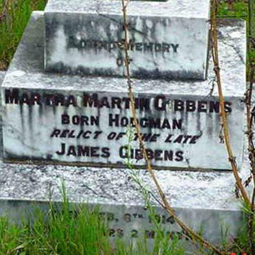 GIBBENS Martha Martin nee HODGMAN -1914