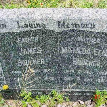BOUCHER James 1849-1978 &amp; Matilda Eliza 1868-1951