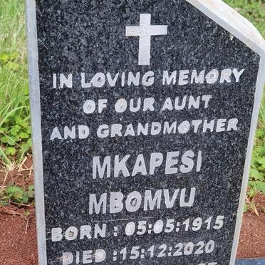 MBOMVU Mkapesi 1915-2020