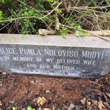 MBOYI Alice Pumla Noloyiso 1920-1975