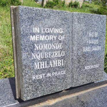 MHLAMBI Nomonde Nqubezelo 1951-2010