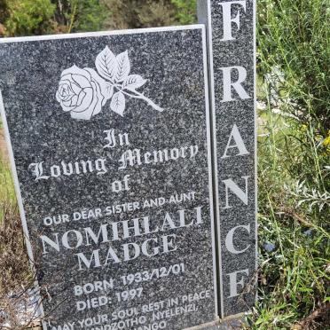 FRANCE Nomihlali Madge 1933-1997