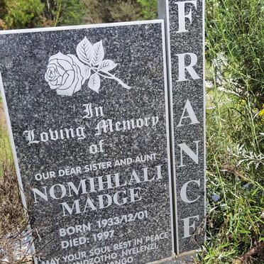 FRANCE Nomihlali Madge 1933-1997