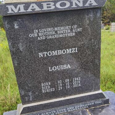 MABONA Ntombomzi Louisa 1943-2016