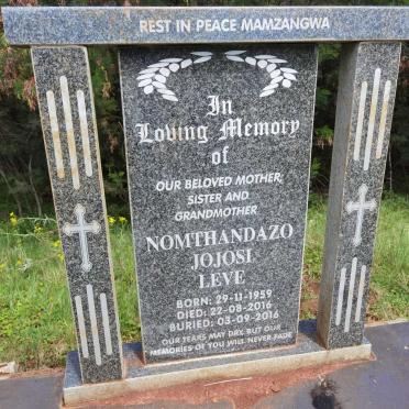 LEVE Nomthandazo Jojosi 1959-2016