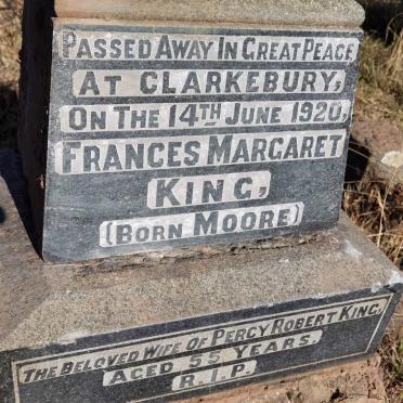 KING Frances Margaret nee MOORE -1920