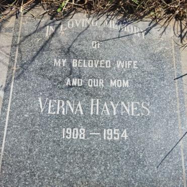 HAYNES Verna 1908-1954